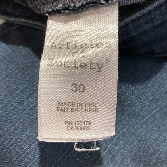 ARTICLES OF SOCIETY Sz 30  Skinny Mid-Rise Sarah Burton Wash Jeans - Picture 10 of 10